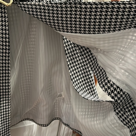 DKNY Women’s Houndstooth Cape-Sleeve Jacket w/Open Front Collarless Detail in XL - Picture 12 of 16